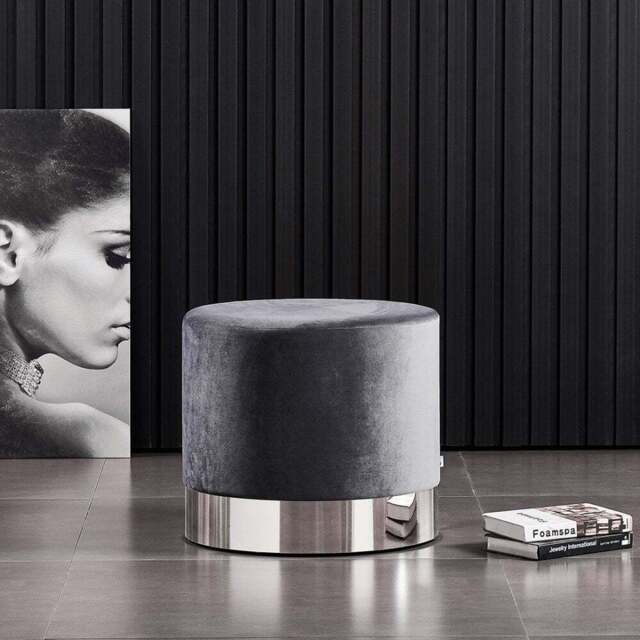 Darlington XL LUX Pouffe - Grey