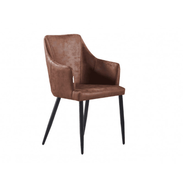 Zarah LUX faux leather chair - Brown / Single