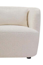 Bruge Cream Fabric Chair with Curved Back - thumbnail 6