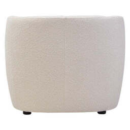 Bruge Cream Fabric Chair with Curved Back - thumbnail 5