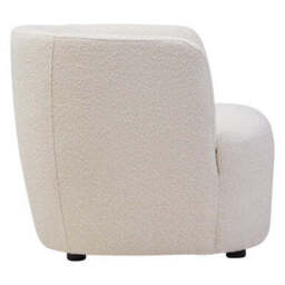 Bruge Cream Fabric Chair with Curved Back - thumbnail 4