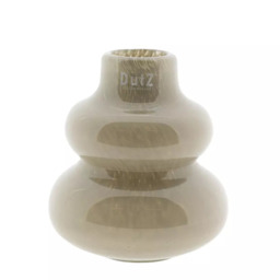 VASE SKRZYSZOW S- H16 D14 cm - TAUPE