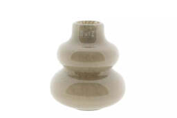 VASE SKRZYSZOW S- H16 D14 cm - TAUPE - thumbnail 2