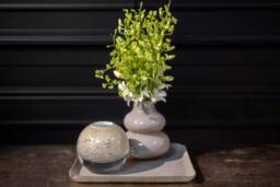 VASE SKRZYSZOW S- H16 D14 cm - TAUPE - thumbnail 3