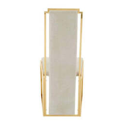 Deana Mink Velvet High Back Dining Chair with Gold Finish Frame - thumbnail 5