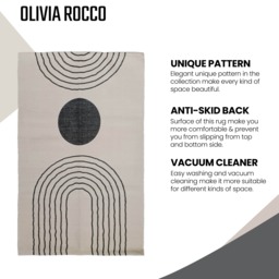 OLIVIA ROCCO Printed Rug Tuscany Design Non Slip Soft Durable Floor Rug For Living Room - thumbnail 3