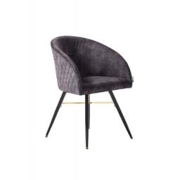 Vittorio LUX Velvet Dining Chair with Metal Legs - Perfect for Dining Room Living Room - thumbnail 3