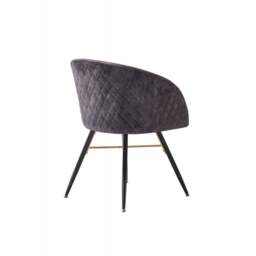 Vittorio LUX Velvet Dining Chair with Metal Legs - Perfect for Dining Room Living Room - thumbnail 6