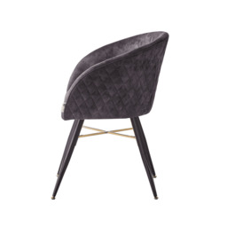 Vittorio LUX Velvet Dining Chair with Metal Legs - Perfect for Dining Room Living Room - thumbnail 5