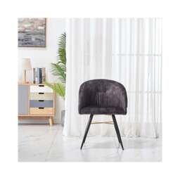 Vittorio LUX Velvet Dining Chair with Metal Legs - Perfect for Dining Room Living Room - thumbnail 4