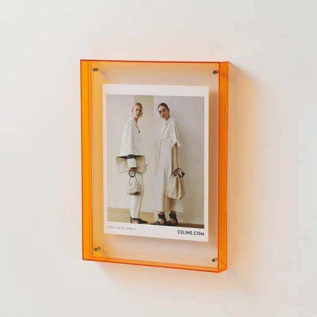 Transparent Acrylic Picture Frame - orange / 16x21cm