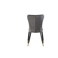 New York Rocco LUX Dining Set, a Table and Chairs Set of 4, Walnut/Grey - thumbnail 5