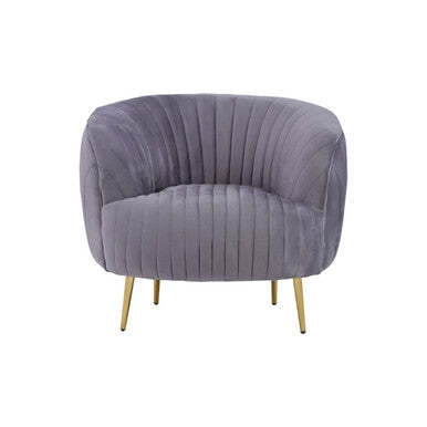 Florina Grey Velvet Chair With Gold Legs - image 1