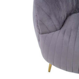 Florina Grey Velvet Chair With Gold Legs - thumbnail 6