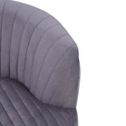 Florina Grey Velvet Chair With Gold Legs - thumbnail 5