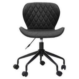 Brent Black Leather Effect Home Office Chair - thumbnail 2