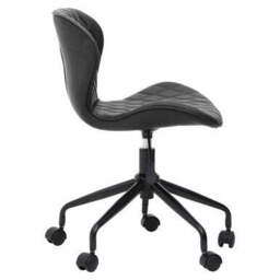 Brent Black Leather Effect Home Office Chair - thumbnail 4