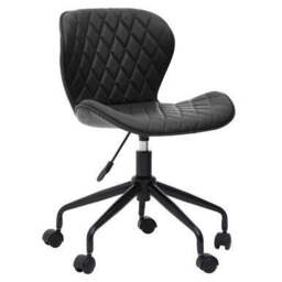 Brent Black Leather Effect Home Office Chair - thumbnail 3