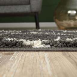 Moroccan Dark Grey Shaggy Rug - 640 - thumbnail 6