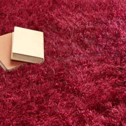Extravagance Wine Red Shaggy Rug - thumbnail 3