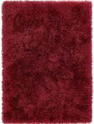 Extravagance Wine Red Shaggy Rug - thumbnail 1