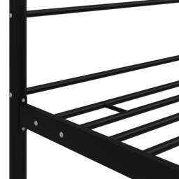 Bed Frame with Canopy without Mattress Black 140x200 cm Metal - thumbnail 5