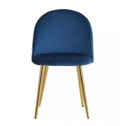 Lucia Deluxe Velvet Chair - Blue
