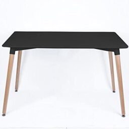 Black Halo Dining Table & Set of 4 Jamie Lorenzo Tulip chairs with Padded Seat - thumbnail 4