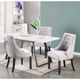 Windsor Toga Lux Dining Set - a White Table and Set of 4 Chairs - thumbnail 2