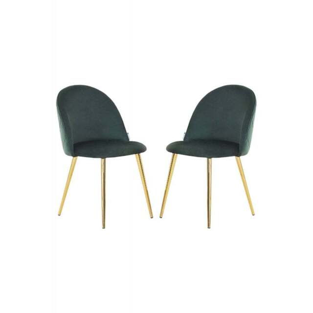 Lucia Velvet Dining Chair Set of 2 - Green / set of 2