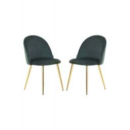 Lucia Velvet Dining Chair Set of 2 - Green / set of 2