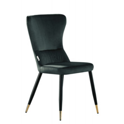 New York LUX Velvet Dining Chair with Metal Legs - Scandinavian Inspired - thumbnail 2