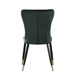 New York LUX Velvet Dining Chair with Metal Legs - Scandinavian Inspired - thumbnail 5