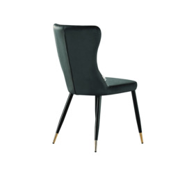 New York LUX Velvet Dining Chair with Metal Legs - Scandinavian Inspired - thumbnail 4