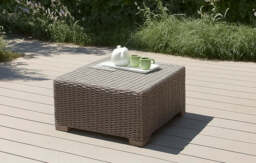 Keter California Taupe Rattan Coffee Table 68 x 68cm