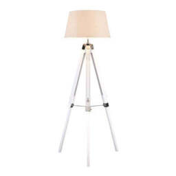 White Tripod Floor Lamp - Bailey - thumbnail 1