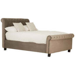 Grey Ottoman Double Bed - Orlando - thumbnail 2