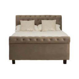 Grey Ottoman Double Bed - Orlando - thumbnail 1