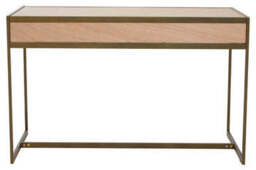 Oak Veneer 2 Drawer Desk - Grenoble - thumbnail 6