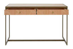 Oak Veneer 2 Drawer Desk - Grenoble - thumbnail 4