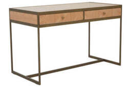 Oak Veneer 2 Drawer Desk - Grenoble - thumbnail 3