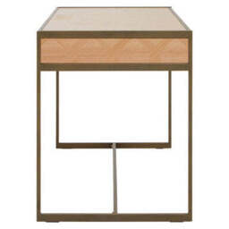 Oak Veneer 2 Drawer Desk - Grenoble - thumbnail 5
