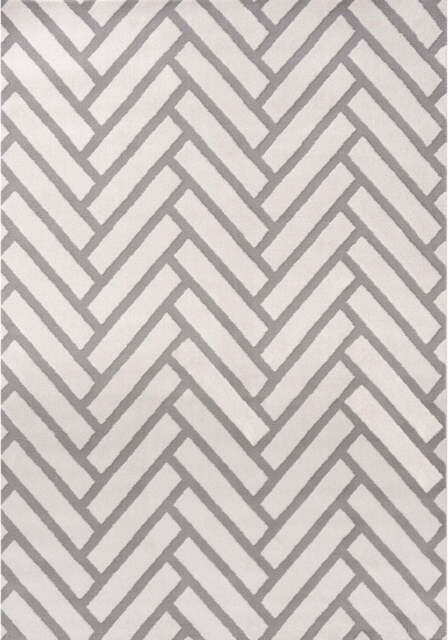 Loft Chevron Grey Rug - 240X340 cm