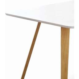 Dallas Scandinavian-inspired Dining Table -Easy Clean Wooden Table Top with Wooden Legs - thumbnail 4