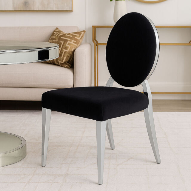 Yasmin Black Velvet Chair - image 1