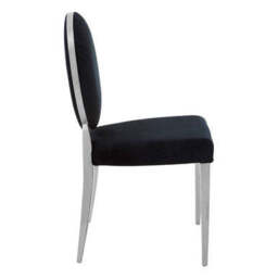 Yasmin Black Velvet Chair - thumbnail 4