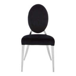 Yasmin Black Velvet Chair - thumbnail 2