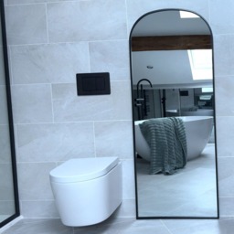 Yoko - Black Metal Gentle Arch Mirror - 150cm x 60cm - thumbnail 2