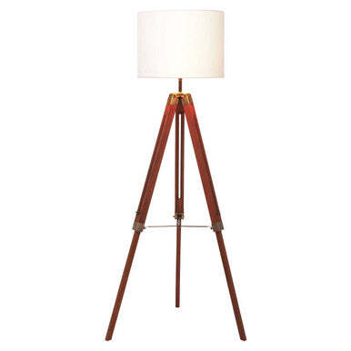 Tripod Floor Lamp with Brown Base - Malvern - image 1