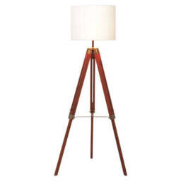 Tripod Floor Lamp with Brown Base - Malvern